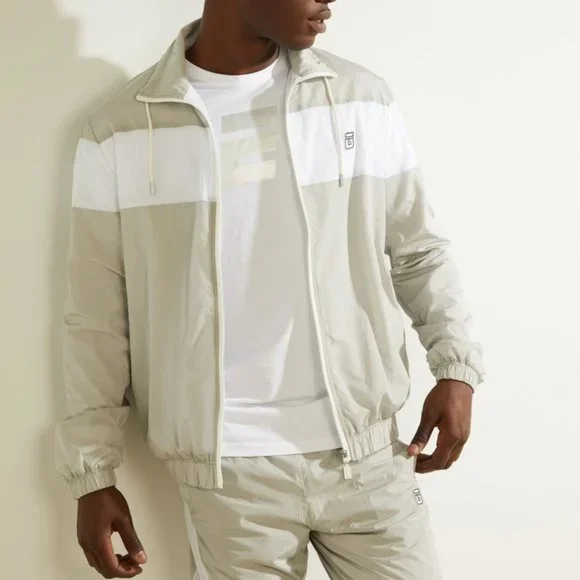 GUESS Men's Nowell Zip-Up Jacket sz L - Picture 1 of 8